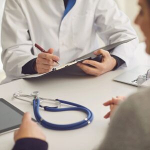 Doctor meeting with a patient